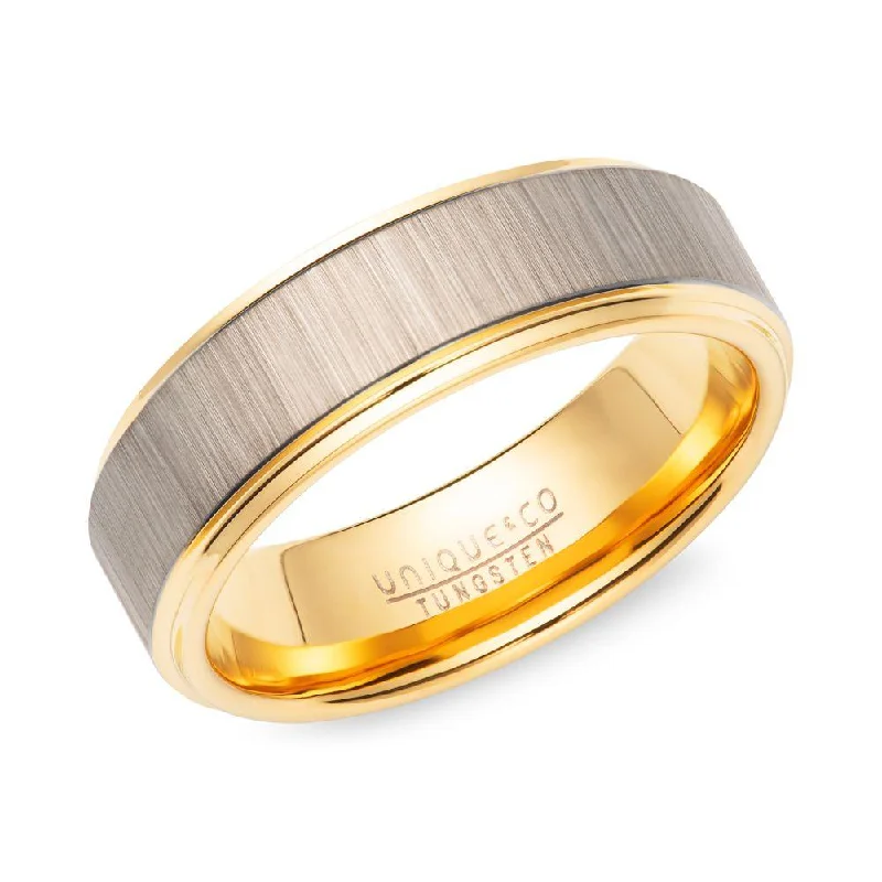 Exclusive Members - Only Sale Antique Bracelet Unique & Co Flat Shaped Mixed Metal Tungsten Ring Exclusive Members - Only Sale Antique Bracelet Unique & Co Flat Shaped Mixed Metal Tungsten Ring