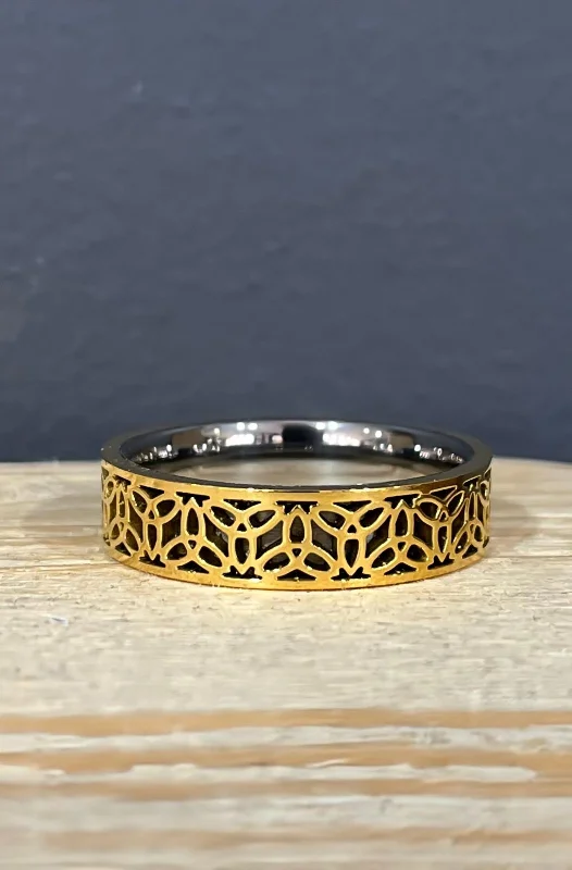 Limited - Time Offer Wedding Bracelet Unique & Co Tungsten Carbide Yellow IP Steel Ring Limited - Time Offer Wedding Bracelet Unique & Co Tungsten Carbide Yellow IP Steel Ring