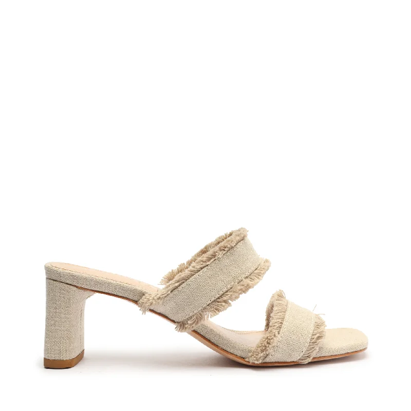 Formal Dress Footwear Amely Mid Block Linen Sandal