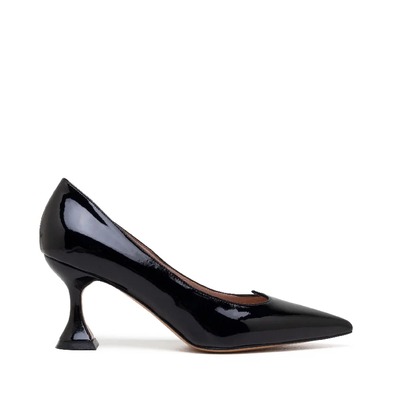 black patent leather