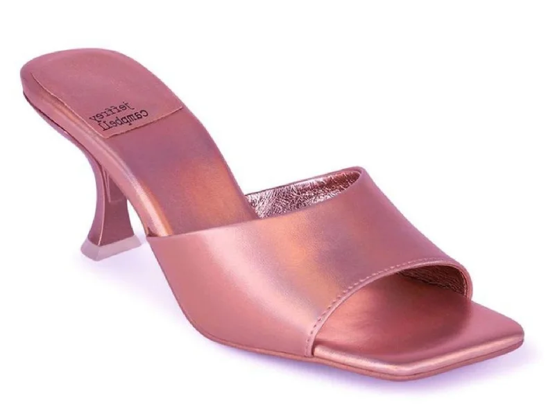 Comfortable Casual Sandals Jeffrey Campbell: Mr Big in Rose Metallic