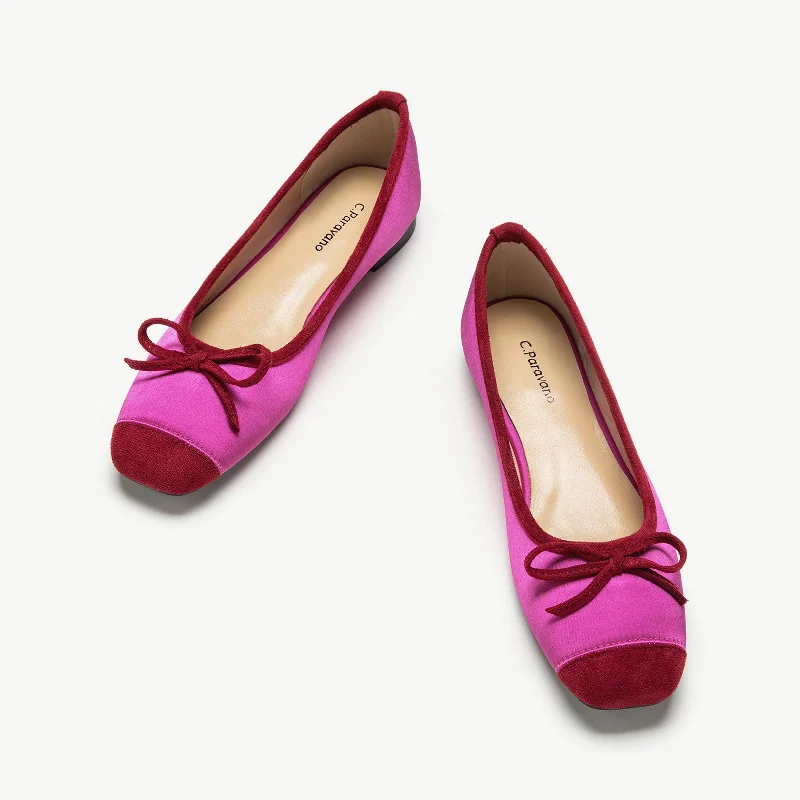 Durable Sports Sneakers Cap-Toe Silk Ballet Flats (Elena)