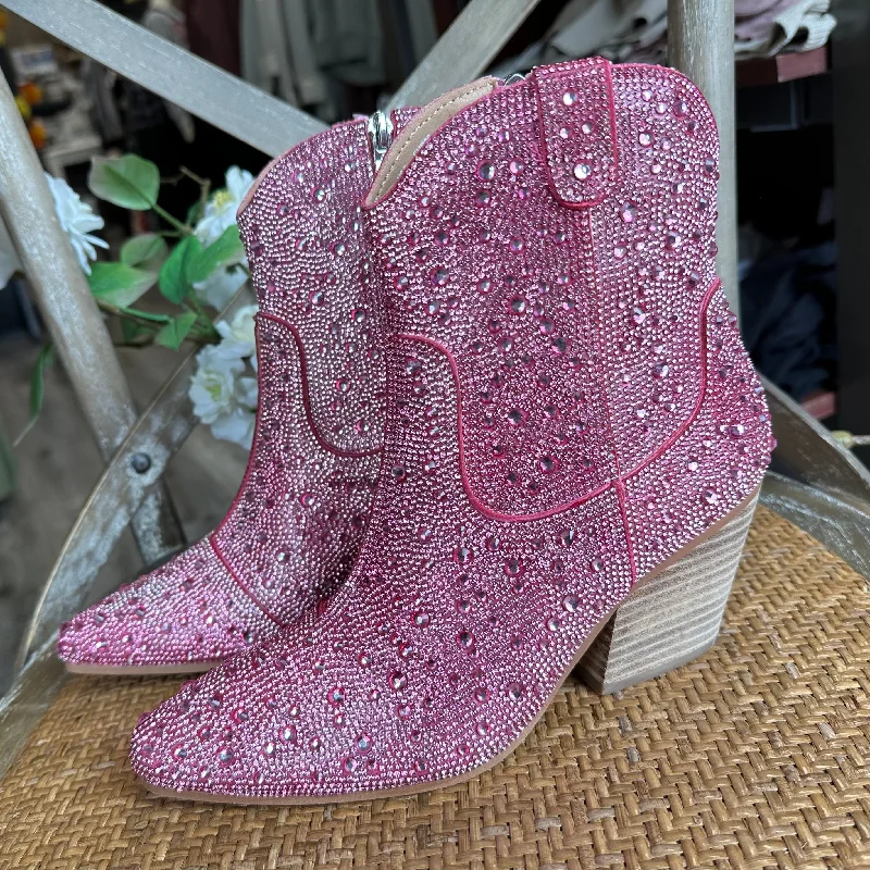 Sporty Running Shoes "Alice" Rhinestone Western Bootie