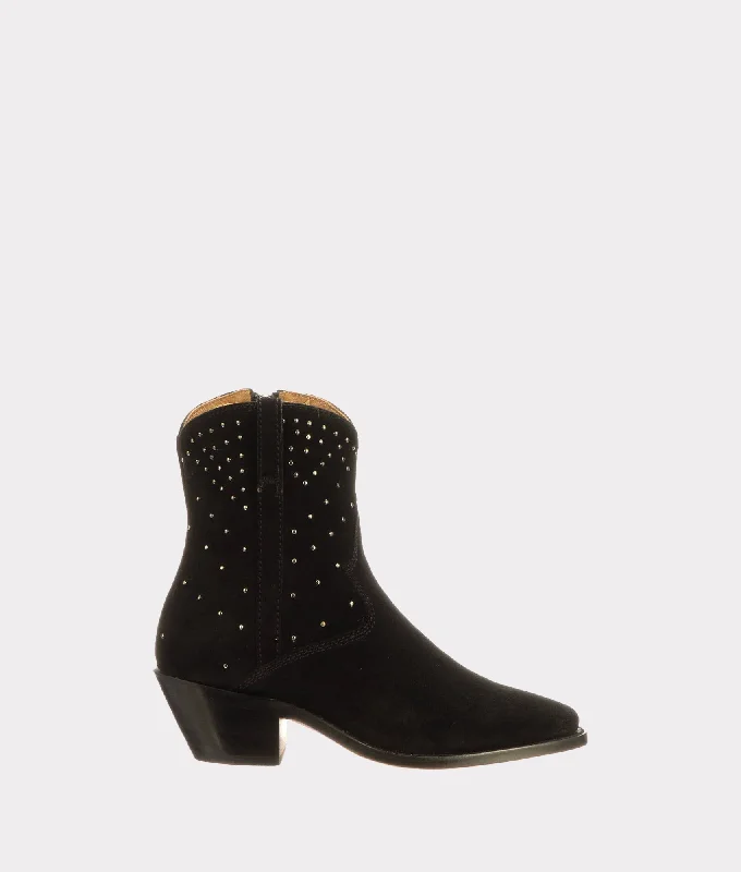 Comfortable Platform Boots Avie Stud :: Black
