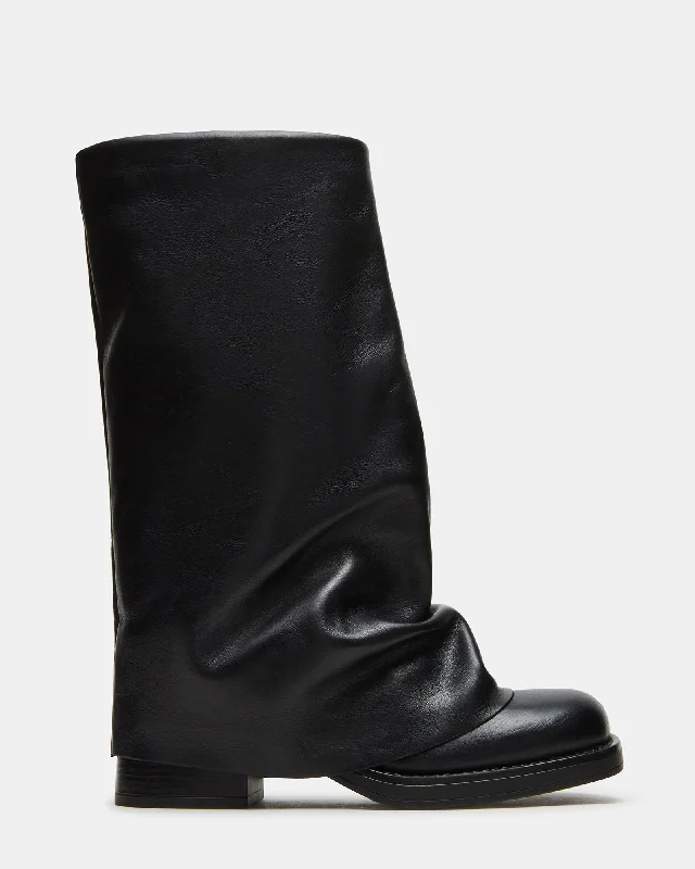 Comfortable Casual Sandals BENTON BLACK LEATHER