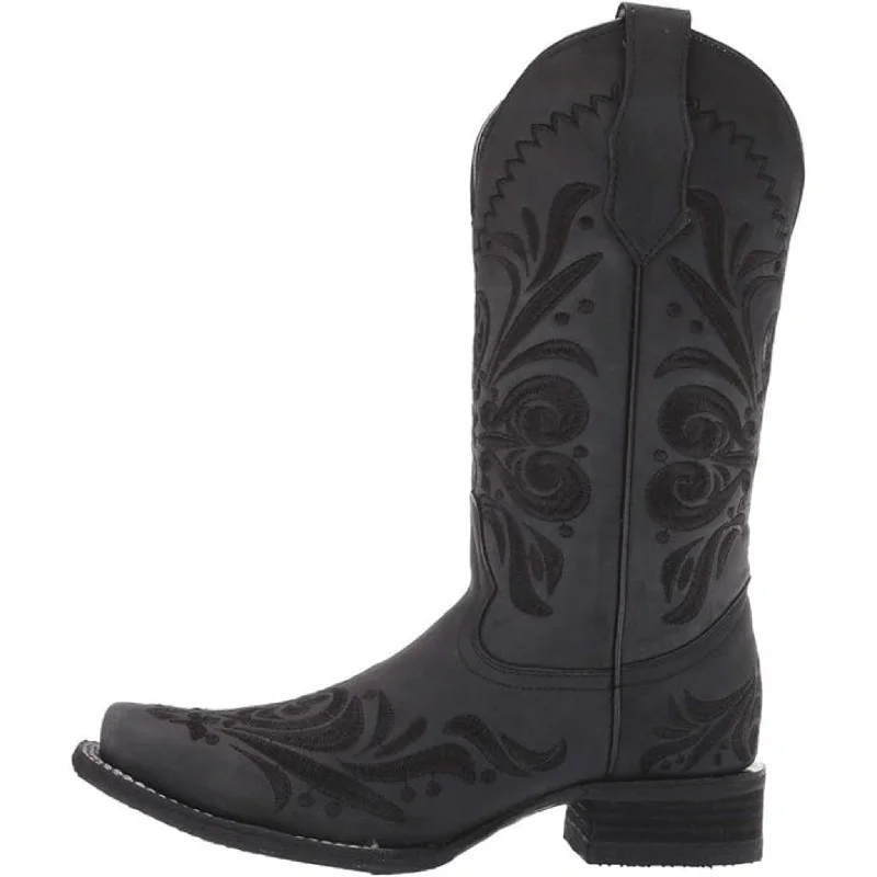 Comfortable Hiking Footwear Corral Women's Black Embroidered Boots