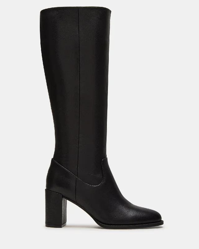 Lightweight Snow Boots JOVANA BLACK LEATHER