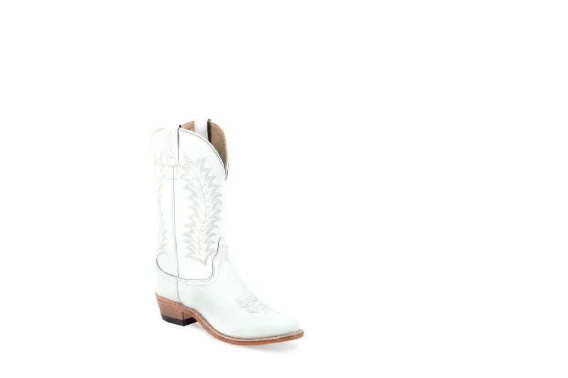 Sporty Hiking Shoes Old West Womens White Leather Cowboy Boots