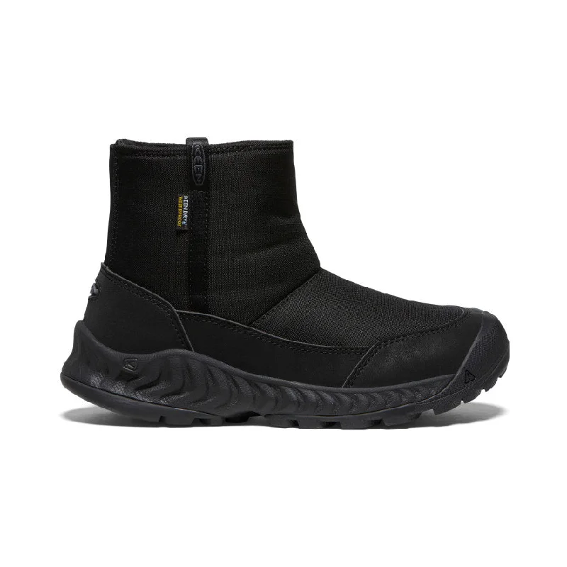 Best Running Sneakers Women's Hood NXIS Waterproof Pull-On  |  Black/Black
